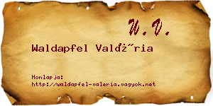 Waldapfel Valéria névjegykártya